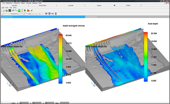 FLOW-3D Ver. 9.4では、ユーザは2つのデータセット (静止画像またはアニメーション)を同時に見ることが出来ます。