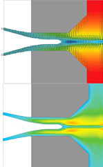  FlOW-3D 旋回式スプレーノズル解析例