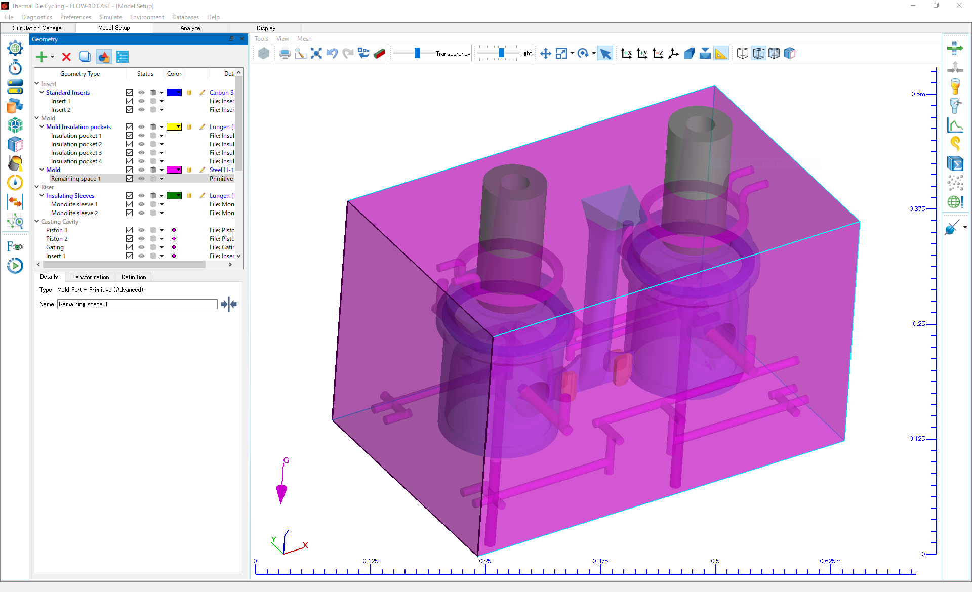 Fig.1 FLOW-3D CAST のユーザーインターフェイス