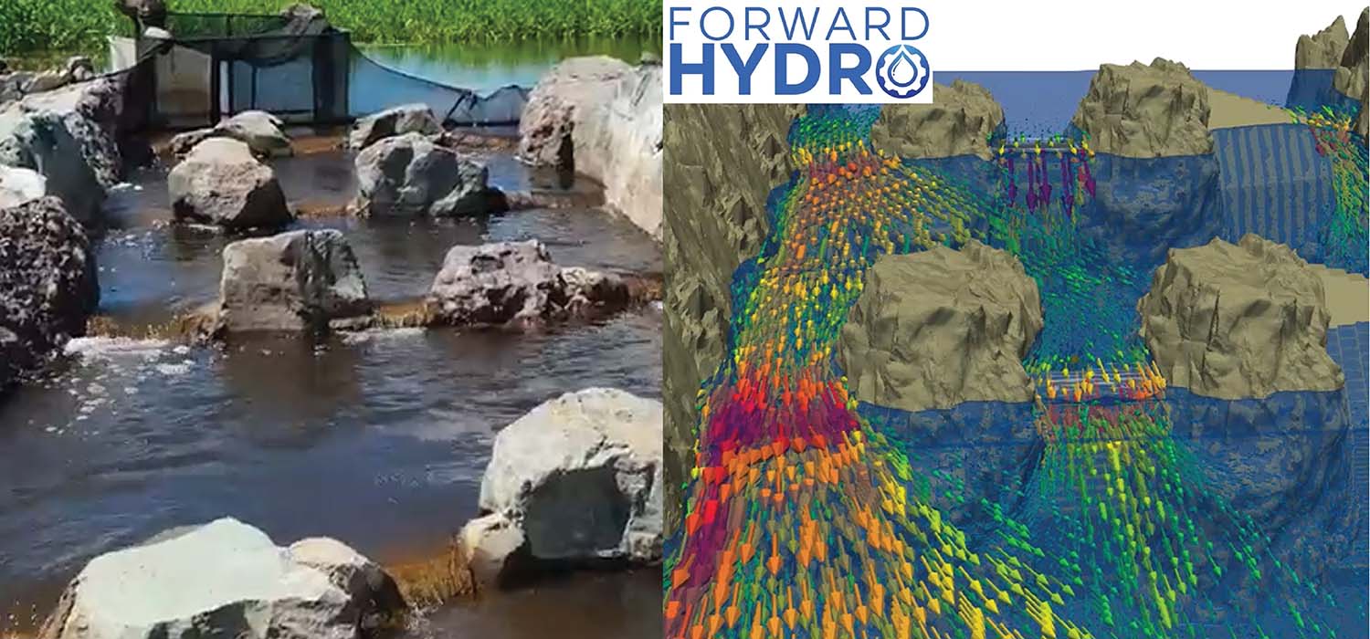 より大規模な魚道モデルを用いて、様々な水理条件下における魚道全体の形状の一般的な水理特性を分析した。