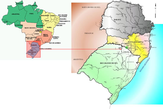 図 1 – サン・ロケ水力発電所の位置
