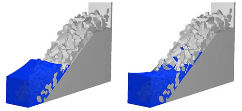 図5c:露出した防波堤 - 不規則な頂部