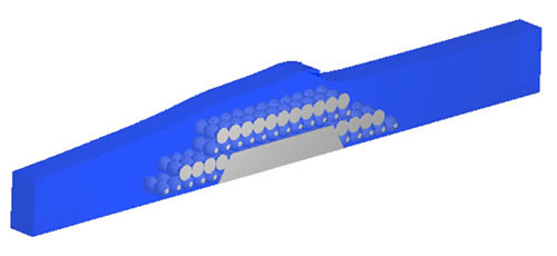 図5a:水没した防波堤。