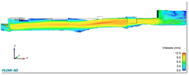 図5.上流側の加圧流(約120 m³/s)