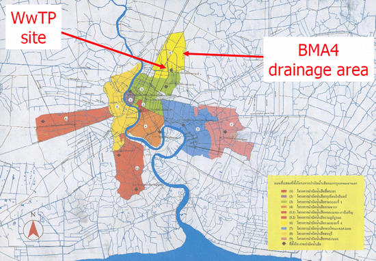 バンコク首都圏内の敷地位置